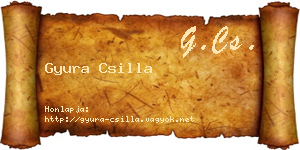 Gyura Csilla névjegykártya