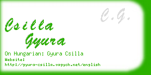 csilla gyura business card